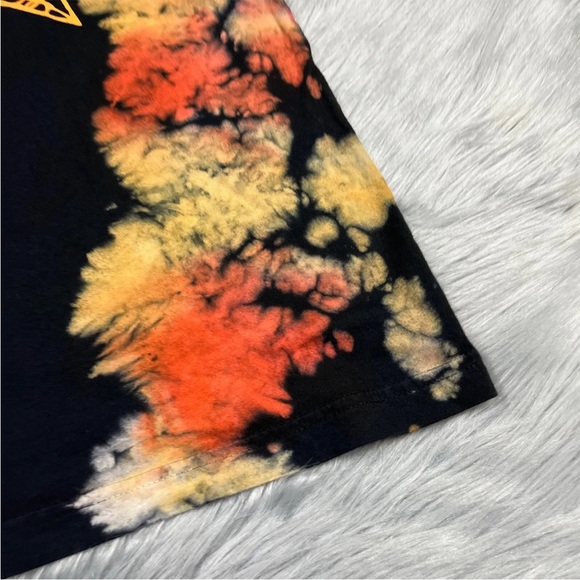 Jeffree Star Cosmetics Black Orange Tie Dye Logo T Shirt Size Small - Picture 7 of 13